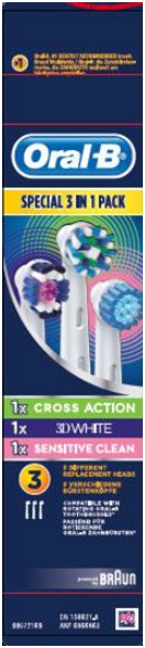 Multi Pack 3-in-1 Ersatz-Zahnbürsten weiß von Oral-B