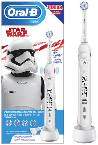 Oral-B Pro 3 Junior Star Wars D505.513.2K Elektrische Kinderzahnbürste Rotierend/Oszilierend Weiß von Oral-B