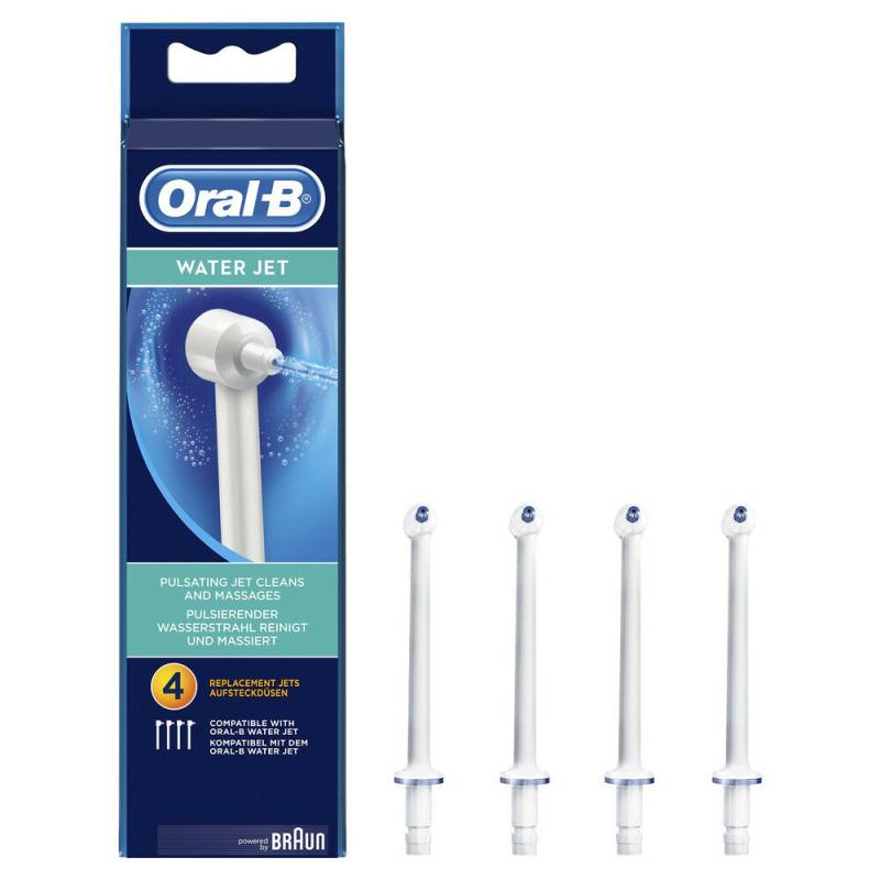 Oral-B WaterJet Aufsteckdüsen, 4 Stück (Oral-B WaterJet Aufsteckdüsen, Für eine gründliche Reinigung und Massage des Zahnfleisches, 4 Stück) von Oral-B
