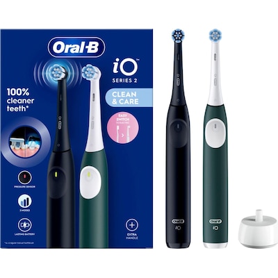 Oral-B iO Series 2 Elektrische Zahnbürste + 2. Handstück Night Black/ Forest Green Oral-B iO Series 2 Elektrische Zahnbürste + 2. Handstück Night Black/ Forest Green von Oral-B