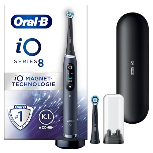 Oral-B iO Series 8 Elektrische Zahnbürste/Electric Toothbrush, 2 Aufsteckbürsten, 6 Putzmodi für Zahnpflege, Valentinstagsgeschenk für Ihn/Sie, Farbdisplay & Reiseetui, Designed by Braun, black onyx Oral-B iO Series 8 Elektrische Zahnbürste/Electric Toothbrush, 2 Aufsteckbürsten, 6 Putzmodi für Zahnpflege, Valentinstagsgeschenk für Ihn/Sie, Farbdisplay & Reiseetui, Designed by Braun, black onyx von Oral-B