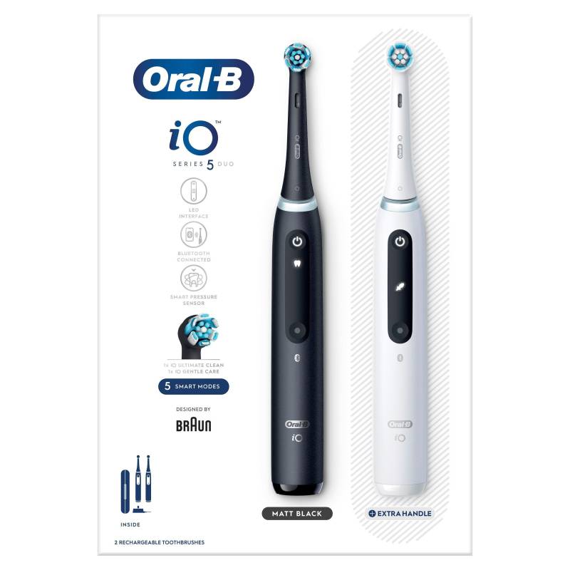 Oral-B - iO5 Duo Pack Schwarz UCB&Weiß SC Elektrische Zahnbürsten von Oral B