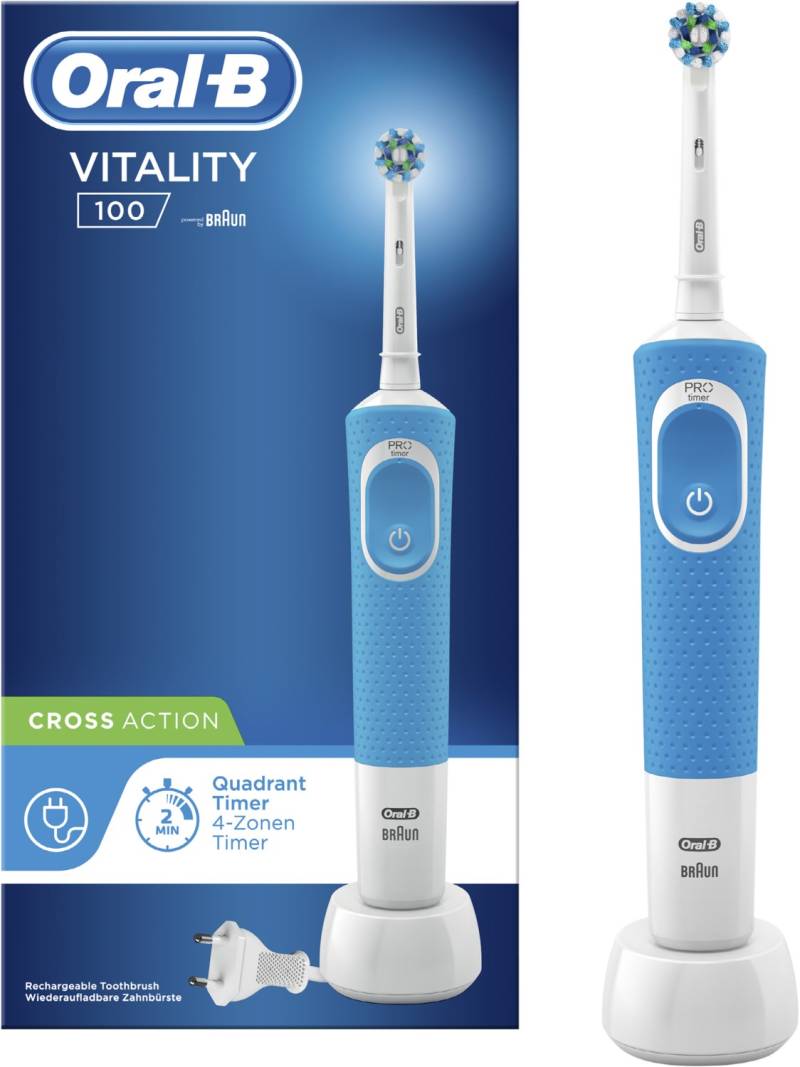 Vitality 100 Hangable Box Elektrische Zahnbürste blau von Oral-B