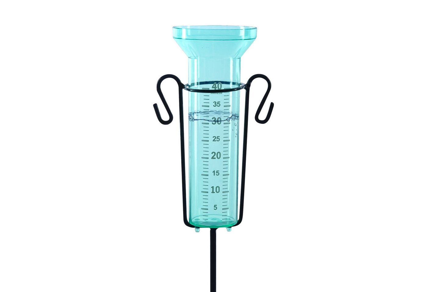 Oramics Regenmesser Erdspieß Metall 75cm Regenmengenmesser bis zu max. 40mm/m² Regenmesser (Wetterstation mit großer Skala, um Regenmenge zu messen) von Oramics