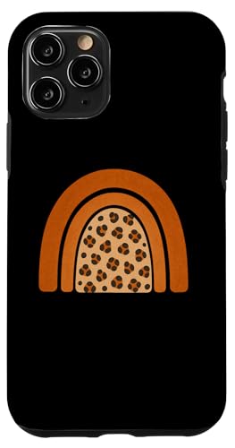 Boho Burnt Orange mit halbem Regenbogenmuster auf der Rückseite mit Leopardenmuster Hülle für iPhone 11 Pro Boho Burnt Orange mit halbem Regenbogenmuster auf der Rückseite mit Leopardenmuster Hülle für iPhone 11 Pro von Orange You Boho