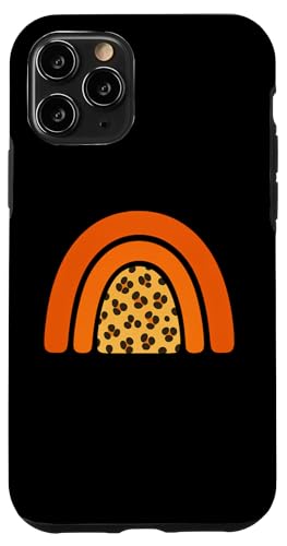 Boho Burnt Orange mit halbem Regenbogenmuster auf der Rückseite mit Leopardenmuster Hülle für iPhone 11 Pro Boho Burnt Orange mit halbem Regenbogenmuster auf der Rückseite mit Leopardenmuster Hülle für iPhone 11 Pro von Orange You Boho
