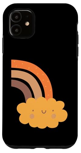 Boho Burnt Orange mit halbem Regenbogenmuster auf der Rückseite mit Leopardenmuster Hülle für iPhone 11 Boho Burnt Orange mit halbem Regenbogenmuster auf der Rückseite mit Leopardenmuster Hülle für iPhone 11 von Orange You Boho