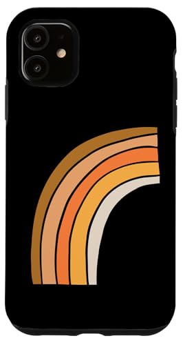 Boho Burnt Orange mit halbem Regenbogenmuster auf der Rückseite mit Leopardenmuster Hülle für iPhone 11 Boho Burnt Orange mit halbem Regenbogenmuster auf der Rückseite mit Leopardenmuster Hülle für iPhone 11 von Orange You Boho