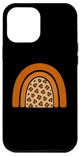Boho Burnt Orange mit halbem Regenbogenmuster auf der Rückseite mit Leopardenmuster Hülle für iPhone 12 Pro Max Boho Burnt Orange mit halbem Regenbogenmuster auf der Rückseite mit Leopardenmuster Hülle für iPhone 12 Pro Max von Orange You Boho