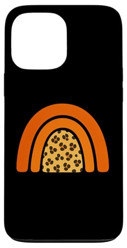 Boho Burnt Orange mit halbem Regenbogenmuster auf der Rückseite mit Leopardenmuster Hülle für iPhone 13 Pro Max Boho Burnt Orange mit halbem Regenbogenmuster auf der Rückseite mit Leopardenmuster Hülle für iPhone 13 Pro Max von Orange You Boho