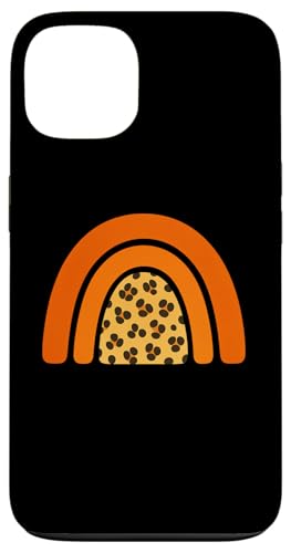 Boho Burnt Orange mit halbem Regenbogenmuster auf der Rückseite mit Leopardenmuster Hülle für iPhone 13 Boho Burnt Orange mit halbem Regenbogenmuster auf der Rückseite mit Leopardenmuster Hülle für iPhone 13 von Orange You Boho