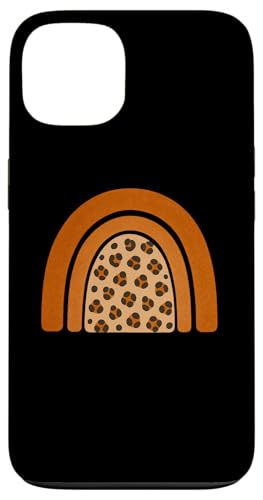 Boho Burnt Orange mit halbem Regenbogenmuster auf der Rückseite mit Leopardenmuster Hülle für iPhone 13 Boho Burnt Orange mit halbem Regenbogenmuster auf der Rückseite mit Leopardenmuster Hülle für iPhone 13 von Orange You Boho
