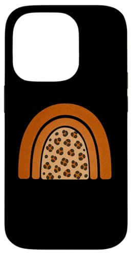 Boho Burnt Orange mit halbem Regenbogenmuster auf der Rückseite mit Leopardenmuster Hülle für iPhone 14 Pro Boho Burnt Orange mit halbem Regenbogenmuster auf der Rückseite mit Leopardenmuster Hülle für iPhone 14 Pro von Orange You Boho