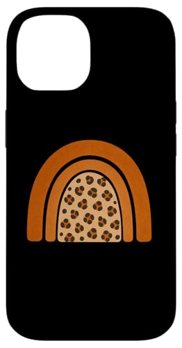 Boho Burnt Orange mit halbem Regenbogenmuster auf der Rückseite mit Leopardenmuster Hülle für iPhone 14 Boho Burnt Orange mit halbem Regenbogenmuster auf der Rückseite mit Leopardenmuster Hülle für iPhone 14 von Orange You Boho