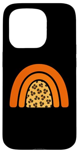 Boho Burnt Orange mit halbem Regenbogenmuster auf der Rückseite mit Leopardenmuster Hülle für iPhone 15 Pro Boho Burnt Orange mit halbem Regenbogenmuster auf der Rückseite mit Leopardenmuster Hülle für iPhone 15 Pro von Orange You Boho