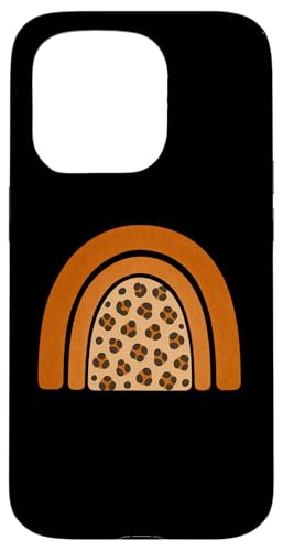 Boho Burnt Orange mit halbem Regenbogenmuster auf der Rückseite mit Leopardenmuster Hülle für iPhone 15 Pro Boho Burnt Orange mit halbem Regenbogenmuster auf der Rückseite mit Leopardenmuster Hülle für iPhone 15 Pro von Orange You Boho