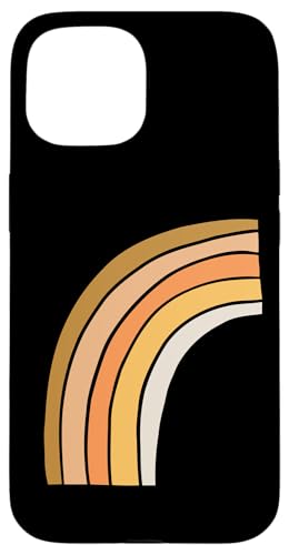 Boho Burnt Orange mit halbem Regenbogenmuster auf der Rückseite mit Leopardenmuster Hülle für iPhone 15 Boho Burnt Orange mit halbem Regenbogenmuster auf der Rückseite mit Leopardenmuster Hülle für iPhone 15 von Orange You Boho