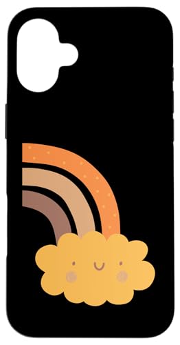 Boho Burnt Orange mit halbem Regenbogenmuster auf der Rückseite mit Leopardenmuster Hülle für iPhone 16 Plus Boho Burnt Orange mit halbem Regenbogenmuster auf der Rückseite mit Leopardenmuster Hülle für iPhone 16 Plus von Orange You Boho