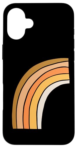 Boho Burnt Orange mit halbem Regenbogenmuster auf der Rückseite mit Leopardenmuster Hülle für iPhone 16 Plus Boho Burnt Orange mit halbem Regenbogenmuster auf der Rückseite mit Leopardenmuster Hülle für iPhone 16 Plus von Orange You Boho