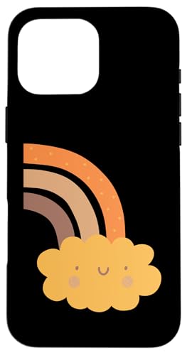 Boho Burnt Orange mit halbem Regenbogenmuster auf der Rückseite mit Leopardenmuster Hülle für iPhone 16 Pro Max Boho Burnt Orange mit halbem Regenbogenmuster auf der Rückseite mit Leopardenmuster Hülle für iPhone 16 Pro Max von Orange You Boho