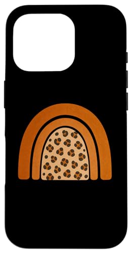 Boho Burnt Orange mit halbem Regenbogenmuster auf der Rückseite mit Leopardenmuster Hülle für iPhone 16 Pro Boho Burnt Orange mit halbem Regenbogenmuster auf der Rückseite mit Leopardenmuster Hülle für iPhone 16 Pro von Orange You Boho