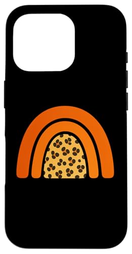 Boho Burnt Orange mit halbem Regenbogenmuster auf der Rückseite mit Leopardenmuster Hülle für iPhone 16 Pro Boho Burnt Orange mit halbem Regenbogenmuster auf der Rückseite mit Leopardenmuster Hülle für iPhone 16 Pro von Orange You Boho