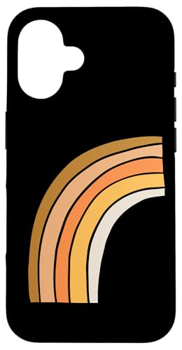 Boho Burnt Orange mit halbem Regenbogenmuster auf der Rückseite mit Leopardenmuster Hülle für iPhone 16 Boho Burnt Orange mit halbem Regenbogenmuster auf der Rückseite mit Leopardenmuster Hülle für iPhone 16 von Orange You Boho