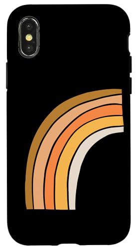 Boho Burnt Orange mit halbem Regenbogenmuster auf der Rückseite mit Leopardenmuster Hülle für iPhone X/XS Boho Burnt Orange mit halbem Regenbogenmuster auf der Rückseite mit Leopardenmuster Hülle für iPhone X/XS von Orange You Boho