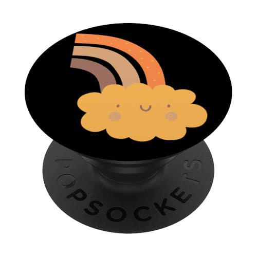 Boho Burnt Orange mit halbem Regenbogenmuster auf der Rückseite mit Leopardenmuster PopSockets Klebender PopGrip Boho Burnt Orange mit halbem Regenbogenmuster auf der Rückseite mit Leopardenmuster PopSockets Klebender PopGrip von Orange You Boho