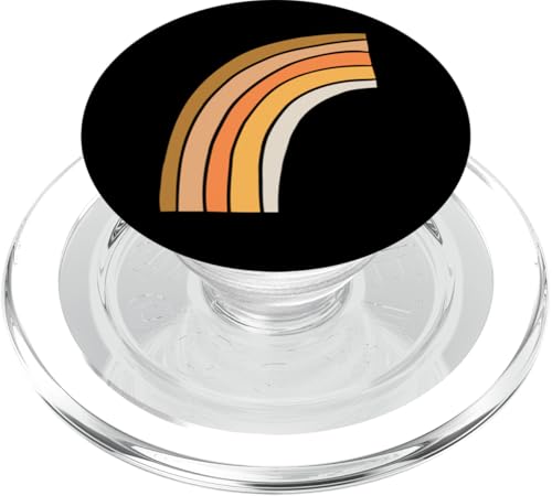 Boho Burnt Orange mit halbem Regenbogenmuster auf der Rückseite mit Leopardenmuster PopSockets PopGrip für MagSafe Boho Burnt Orange mit halbem Regenbogenmuster auf der Rückseite mit Leopardenmuster PopSockets PopGrip für MagSafe von Orange You Boho