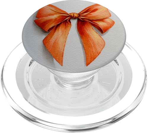 Girly | Schleife in Aquarell | Kokette | Ästhetische orange Schleife PopSockets PopGrip für MagSafe von Orange cute theme