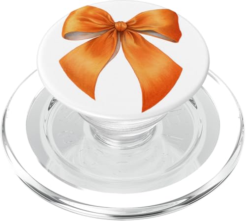Girly | Schleife in Aquarell | Kokette | Ästhetische orange Schleife PopSockets PopGrip für MagSafe von Orange cute theme