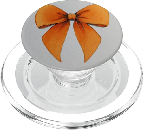 Girly | Schleife in Aquarell | Kokette | Ästhetische orange Schleife PopSockets PopGrip für MagSafe von Orange cute theme