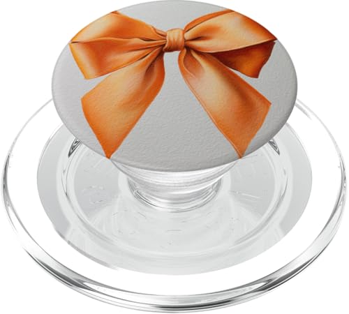 Girly | Schleife in Aquarell | Kokette | Ästhetische orange Schleife PopSockets PopGrip für MagSafe von Orange cute theme