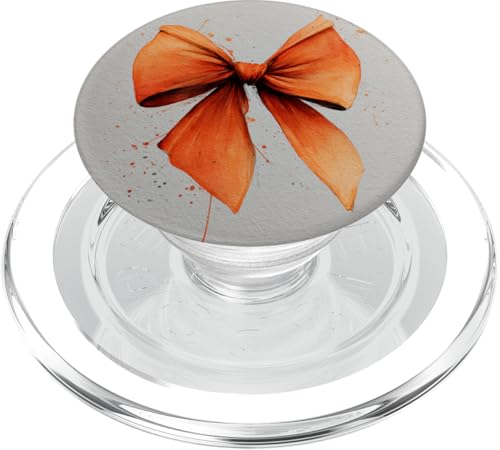 Girly | Schleife in Aquarell | Kokette | Ästhetische orange Schleife PopSockets PopGrip für MagSafe von Orange cute theme