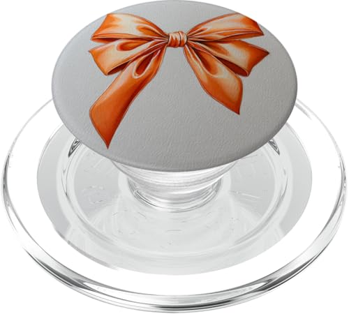 Girly | Schleife in Aquarell | Kokette | Ästhetische orange Schleife PopSockets PopGrip für MagSafe von Orange cute theme
