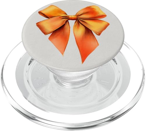 Girly | Schleife in Aquarell | Kokette | Ästhetische orange Schleife PopSockets PopGrip für MagSafe von Orange cute theme