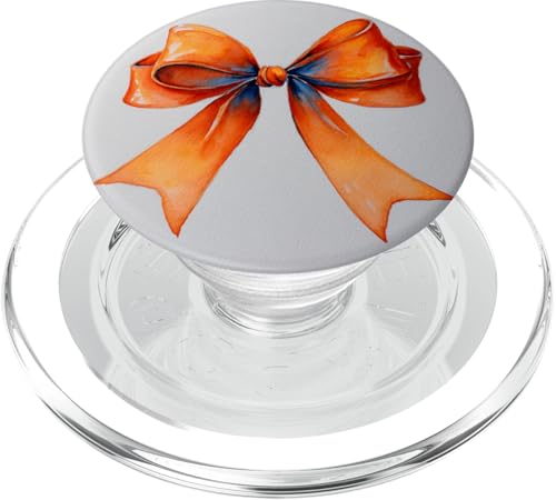 Girly | Schleife in Aquarell | Kokette | Ästhetische orange Schleife PopSockets PopGrip für MagSafe von Orange cute theme