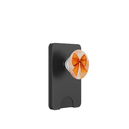 Girly | Schleife in Aquarell | Kokette | Ästhetische orange Schleife PopSockets PopWallet für MagSafe von Orange cute theme
