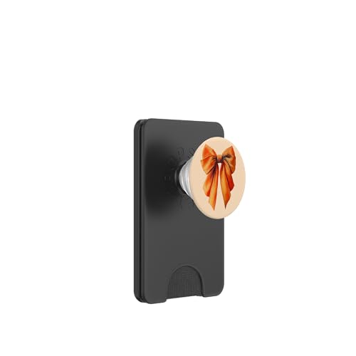 Girly | Schleife in Aquarell | Kokette | Ästhetische orange Schleife PopSockets PopWallet für MagSafe von Orange cute theme
