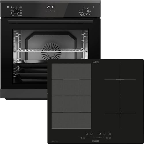 Oranier Backofen Set EBS420 Einbau autark - 9 Funktionen - 60 cm Flexx-Induktion KXI460 - Kochfeld mit Slider-Steuerung & Brückenfunktion von Oranier