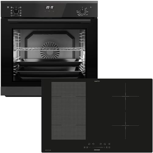 Oranier Backofen Set EBS420 Einbau autark - 9 Funktionen - breites 80 cm Flexx-Induktion KXI480 - Kochfeld mit Slider-Steuerung & Brückenfunktion von Oranier