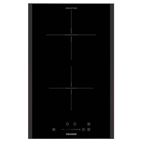 Oranier Domino Induktionskochfeld 30 cm autark KFI330 - Slider Bedienung & 2 Kochzonen - schmales Kochfeld inklusive schwarze Seitenleisten von Oranier