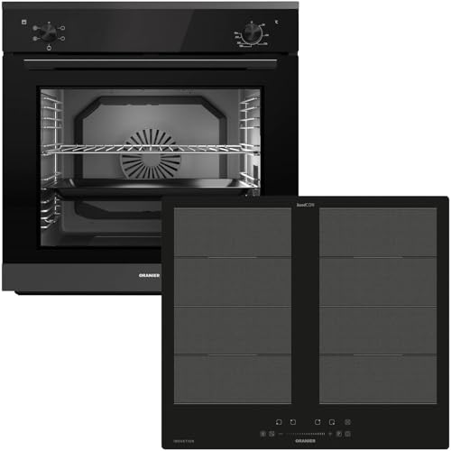 Oranier Einbau-Backofen Set EBS220 autark - 5 Funktionen - 60 cm Flächen-Induktion FLI560 - Kochfeld mit 4 Kochzonen & Brückenfunktion von Oranier