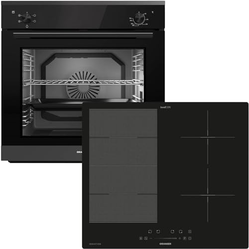 Oranier Einbau-Backofen Set EBS220 autark - 5 Funktionen - 60 cm Flexx-Induktion KXI460 - Kochfeld mit Slider-Steuerung & Brückenfunktion von Oranier