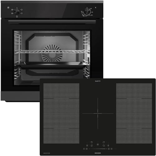 Oranier Einbau-Backofen Set EBS220 autark - 5 Funktionen - breites 80 cm Flächen-Induktion FLI580 - Kochfeld mit 5 Kochzonen & Brückenfunktion von Oranier