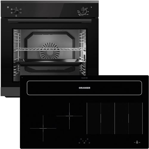 Oranier Einbau-Backofen Set EBS220 autark - 5 Funktionen & Flexx-Induktion 90 cm mit Kochfeldabzug KXI 1092-4 Kochzonen & Brückenfunktion von Oranier