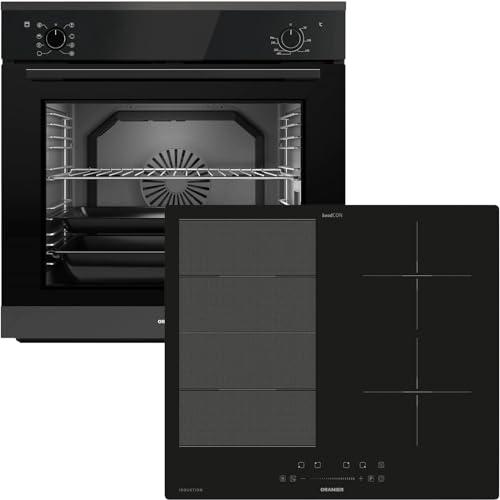 Oranier Einbau-Backofen Set EBS320 autark - 9 Funktionen - 60 cm Flexx-Induktion KXI460 - Kochfeld mit Slider-Steuerung & Brückenfunktion von Oranier