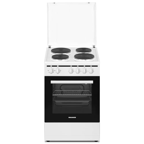 Oranier Elektro-Standherd 50 cm - weißer freistehender Elektro-Herd mit 4 Masse-Kochplatten - 48 Liter Backofen - 4 Funktionen - STE512 von Oranier