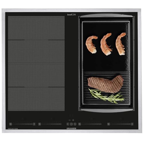 Oranier Flächen-Induktion-Kochfeld 60 cm FLI660 - autarkes Induktionskochfeld mit Brückenfunktion halb-gerillte Grillplatte & Edelstahl Kochfeldrahmen Oranier Flächen-Induktion-Kochfeld 60 cm FLI660 - autarkes Induktionskochfeld mit Brückenfunktion halb-gerillte Grillplatte & Edelstahl Kochfeldrahmen von Oranier